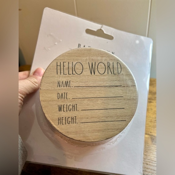 Rae Dunn 13 Piece Baby Milestone Discs Hello World,  Months 1 - One Year Old NIB - Picture 2 of 3